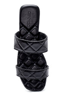 Kadın Siyah Kapitone Düz Terlik | Derimod