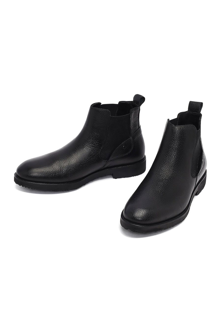 Male Black Leather Chelsea Boots