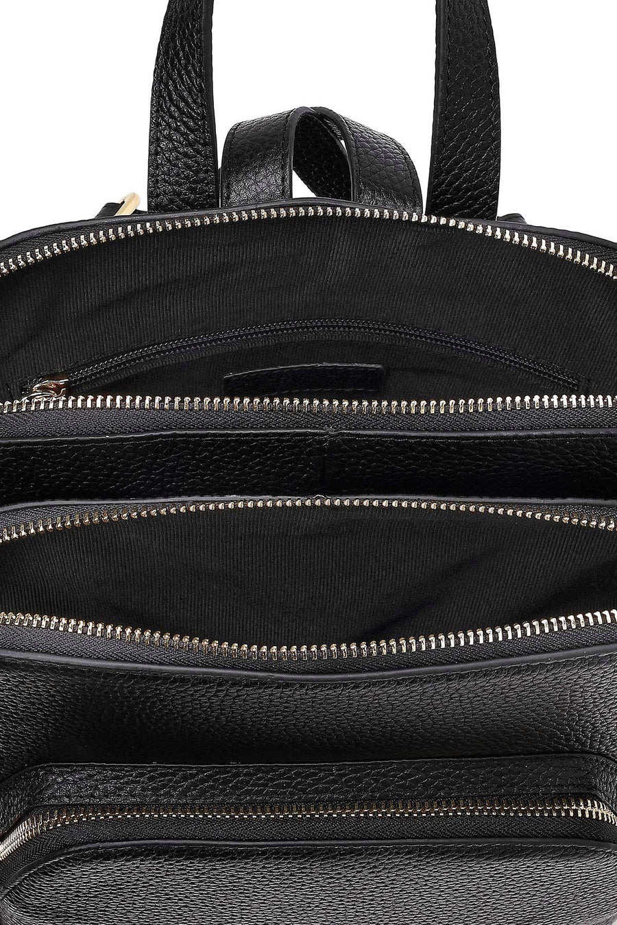 Women's Black Leather Backpack