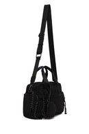 Woman Black Long-Strap Accessory-Detail Fabric Shoulder Bag | Derimod