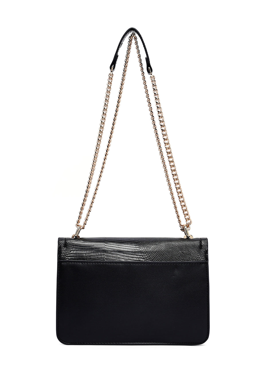 Women's Black Long Chain Strap Classic Shoulder Bag