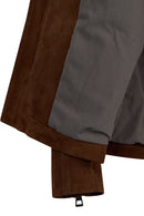 Howard Male Brown Slim-Fit Suede Leather Jacket | Derimod