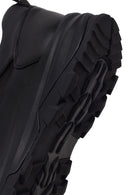 Male Black Lace-Up Thick-Soled Leather Casual Sneaker | Derimod