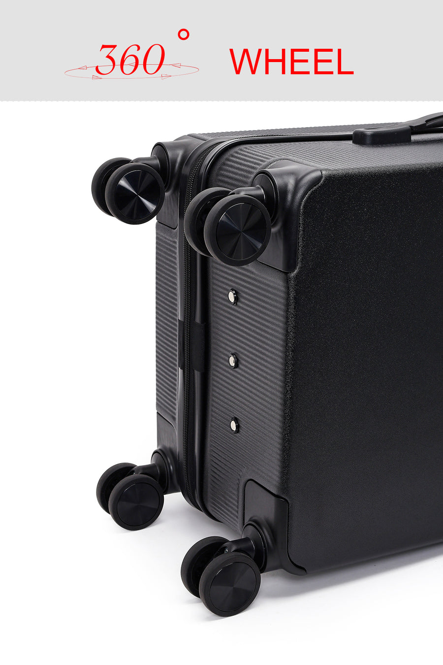 Unisex Black Cabin-Size Suitcase