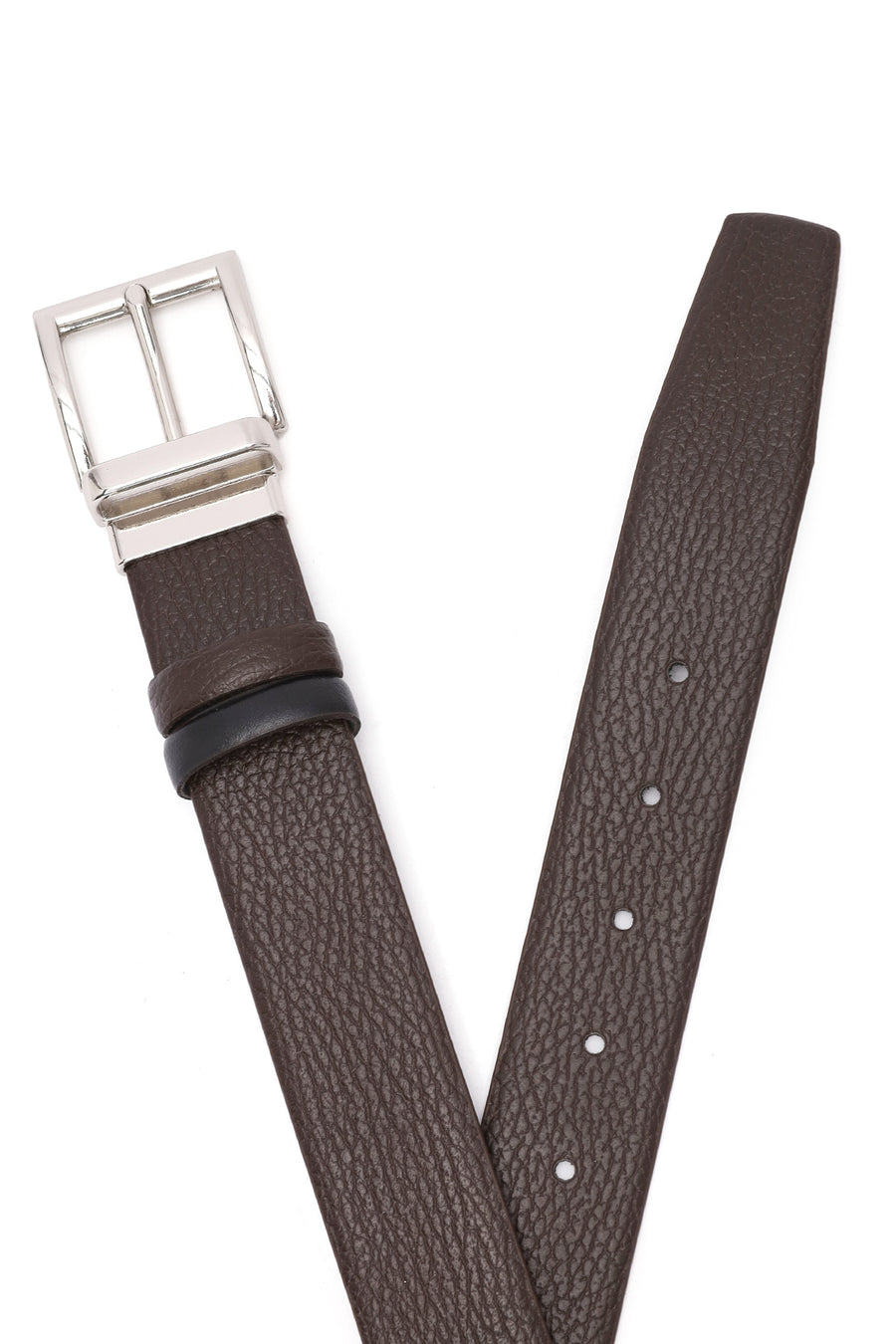Men's Black Double Sided Leather Belt