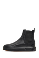 Men's Black Thick-Soled Leather Chelsea Boot | Derimod