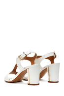 Women's White Thick Heeled Sandals | Derimod