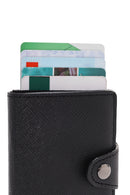 Women's Black Mechanical Card Holder | Derimod