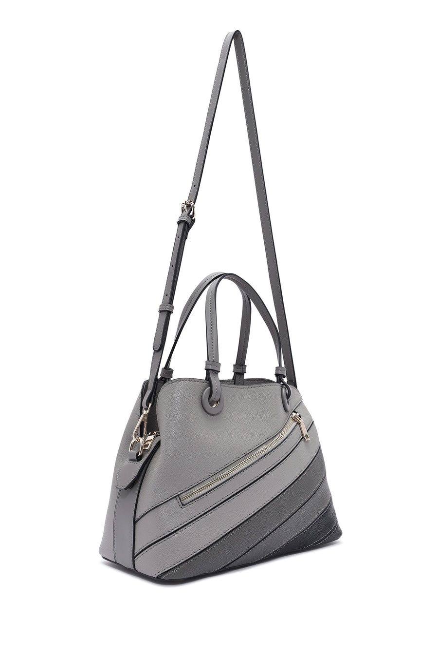 Women's Gray Long Strap Shoulder Bag