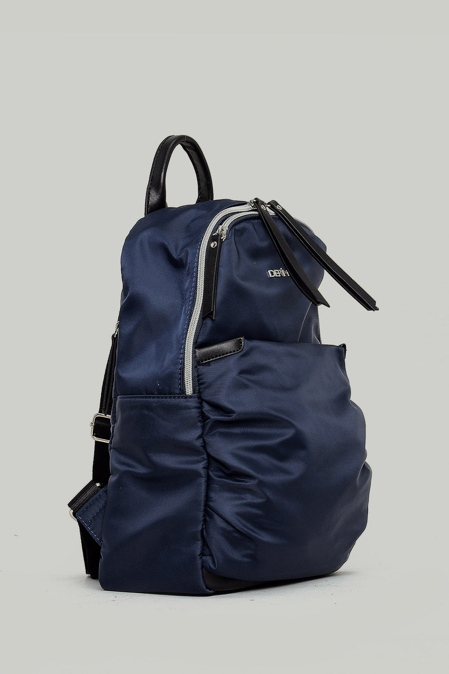 Navy Blue Fabric Women's Backpack