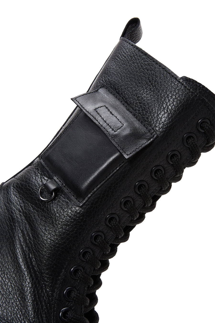 Women's Black Thick Soled Leather Boots