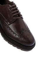 Men's Brown Leather Thick Soled Casual Shoes | Derimod