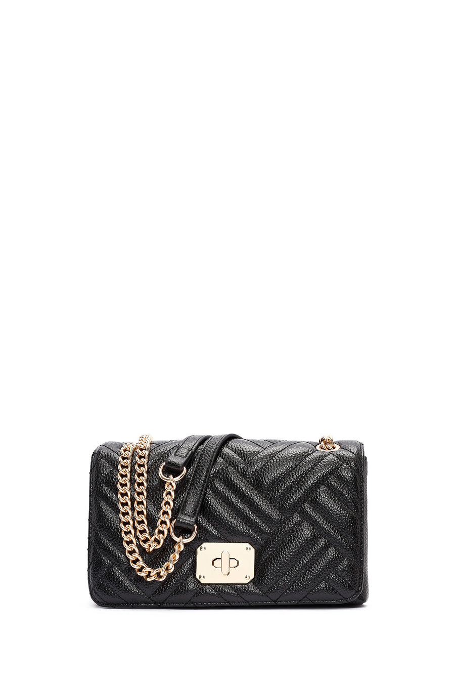 Women's Black Long Chain Strap Quilted Shoulder Bag 24WBD2720KP | Derimod