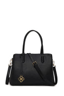Woman Black Classic Shoulder Bag with Long Strap | Derimod