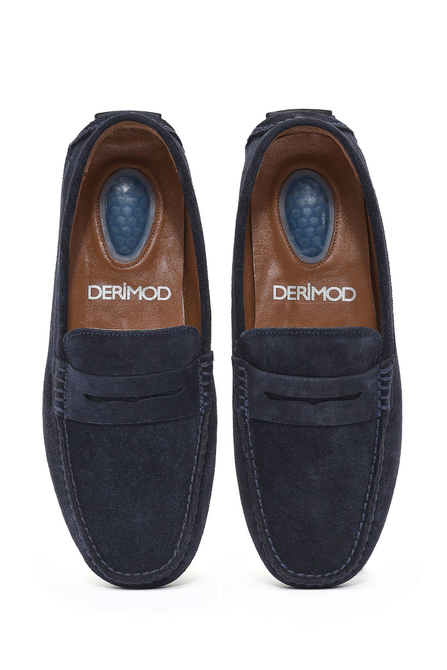 Men's Navy Blue Suede Leather Loafer