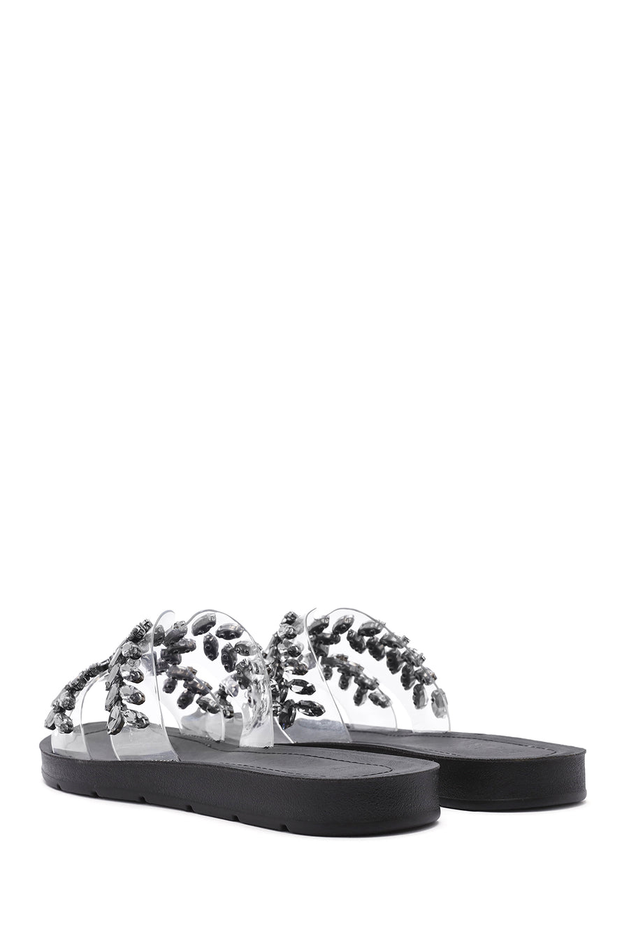 Women's Black Stone Slippers