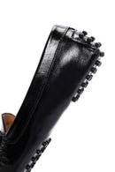 Women's Black Patent Leather Buckle Loafer | Derimod