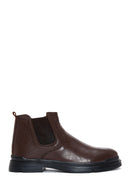 Men's Brown Leather Casual Chelsea Boots | Derimod