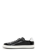 Men's Black Large Size Leather Sneaker | Derimod