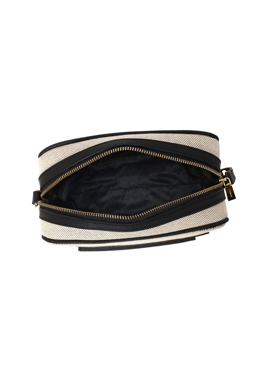 Woman Cream Long-Strap Printed Crossbody Bag
