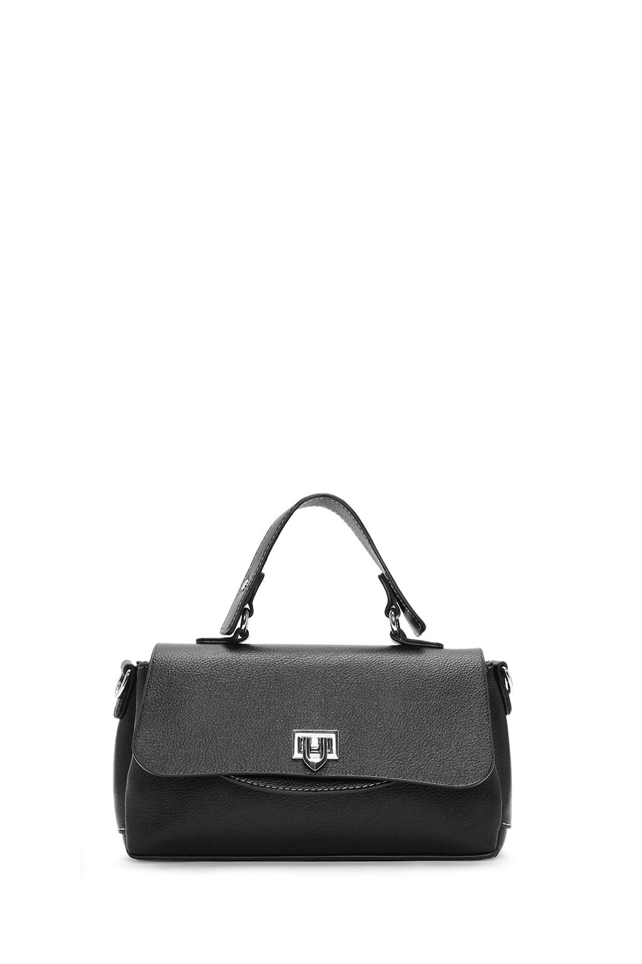 Women's Black Long Strap Casual Shoulder Bag