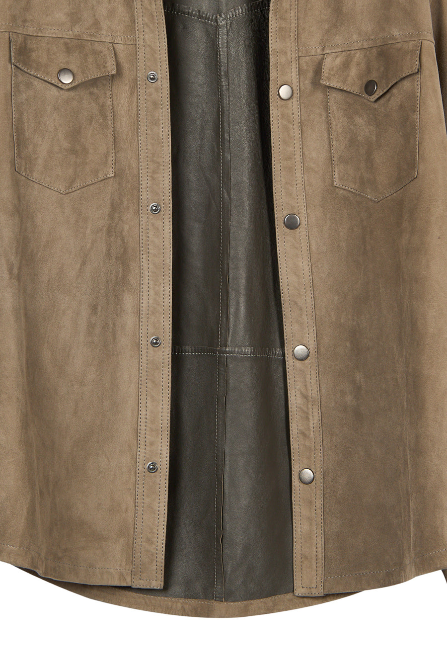 Martinez Male Mink Suede Leather Shirt Jacket