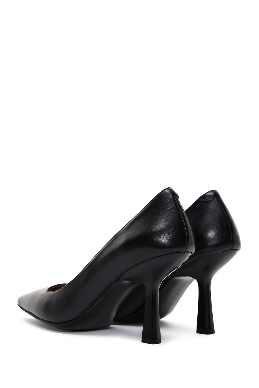 Women's Black Leather Stiletto