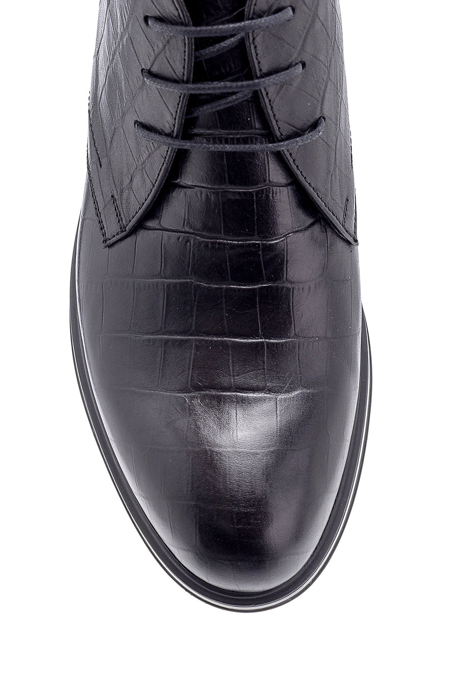 Men's Leather Crocodile Pattern Boots