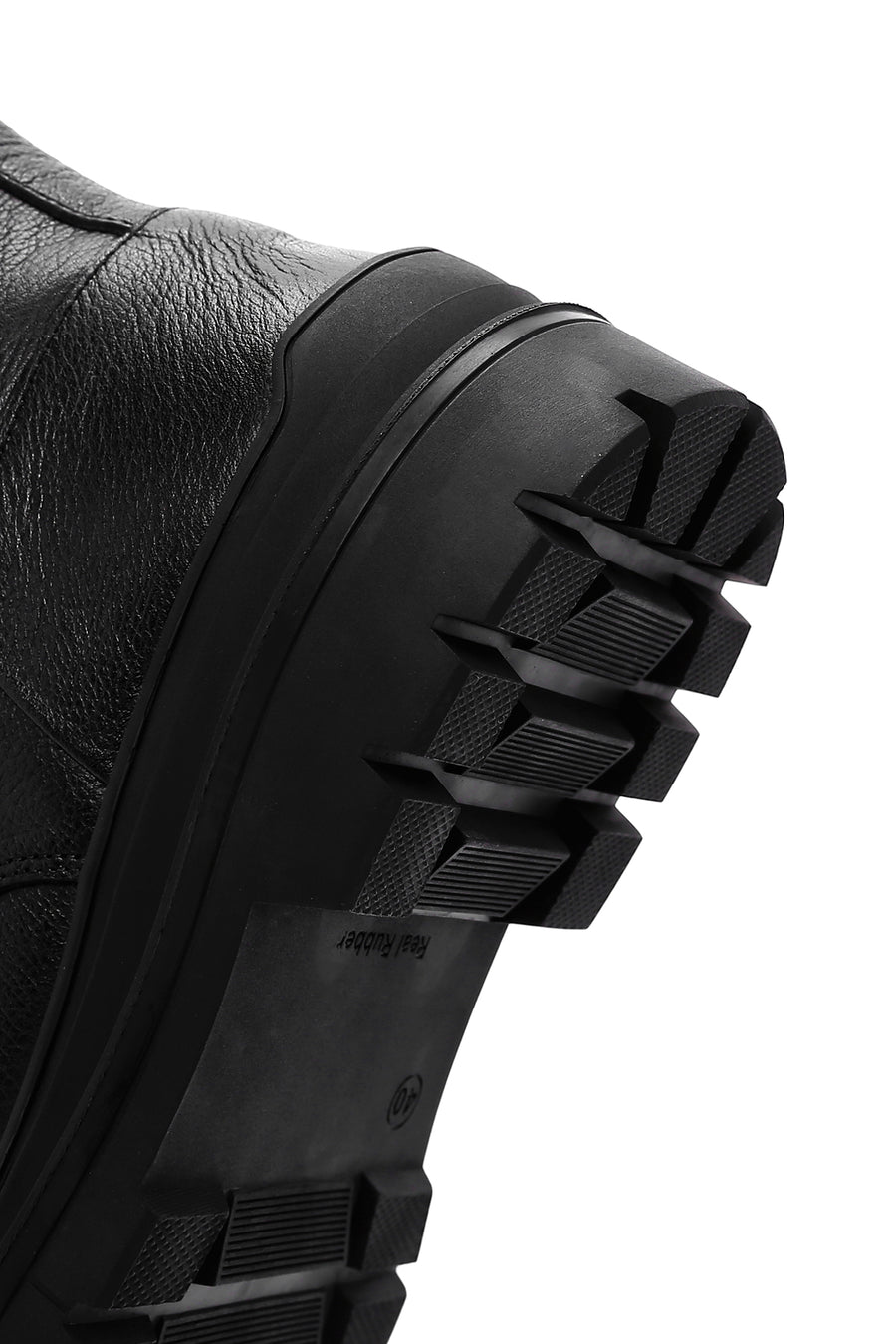 Men's Black Zippered Casual Leather Boots