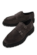 Male Fume Double-Buckle Thick-Soled Suede Casual Shoes | Derimod