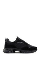 Men's Black Lace-up Thick-Sole Leather Sneaker | Derimod