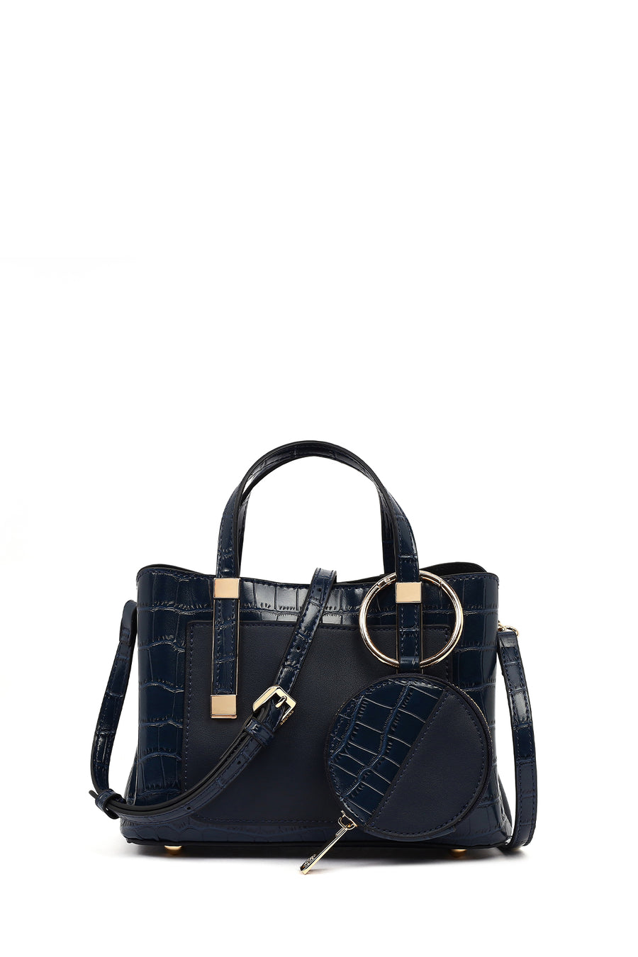 Women's Navy Blue Long Strap Mini Classic Handbag 26PBD273714 | Derimod
