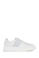 Men's White Lace-up Leather Sneaker | Derimod