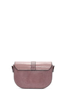 Women's Pink Long Strap Crocodile Patterned Shoulder Bag | Derimod