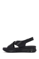 Women's Black Strappy Comfort Sandals | Derimod