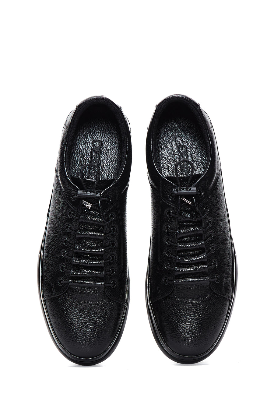Men's Black Leather Casual Sneaker
