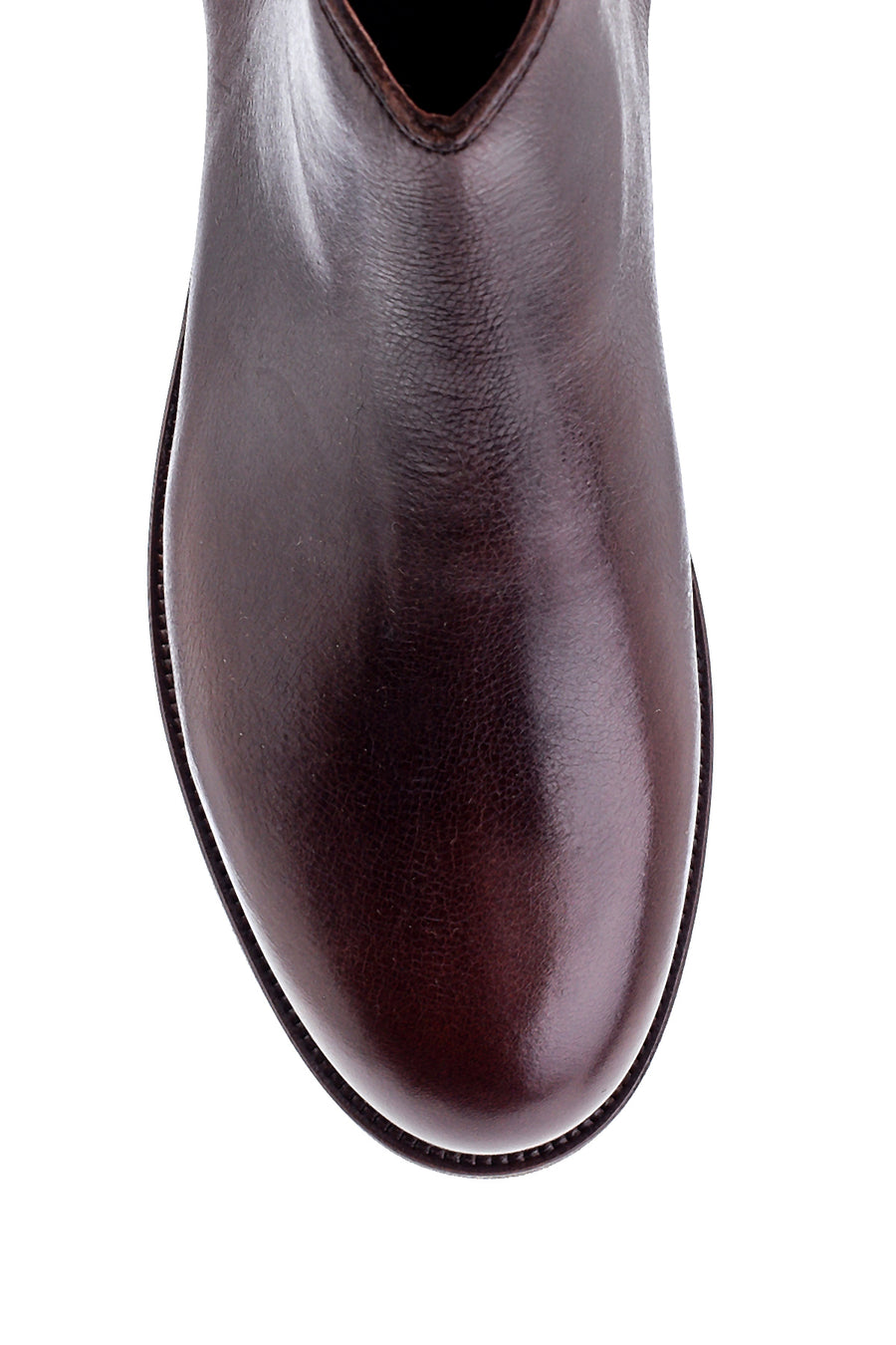 Men's Leather Back Zippered Classic Boots
