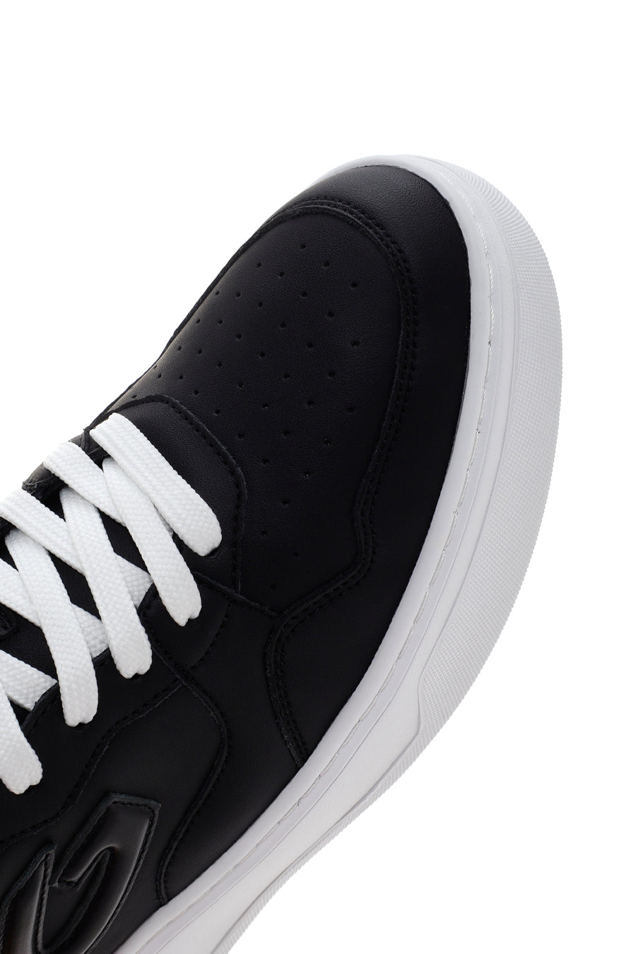 Alberto Guardiani Erkek Siyah New Era Kalın Tabanlı Deri Sneaker