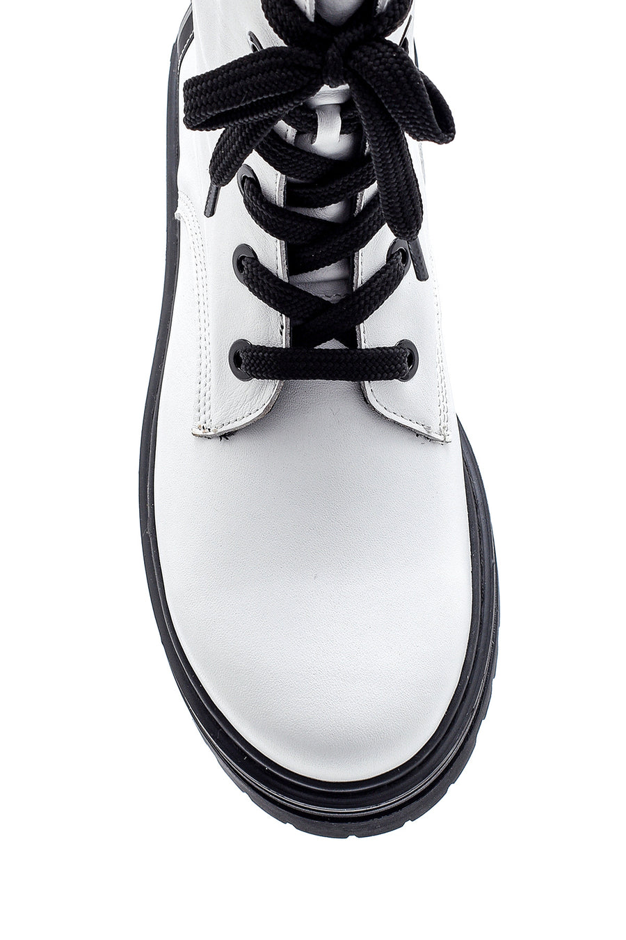 Women's Leather Zipper Detailed Boots