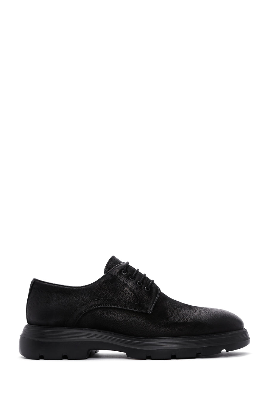 Men's Black Nubuck Leather Casual Shoes 23WFD6127V3 | Derimod