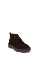 Male Brown Lace-Up Thick-Soled Suede Casual Boots | Derimod