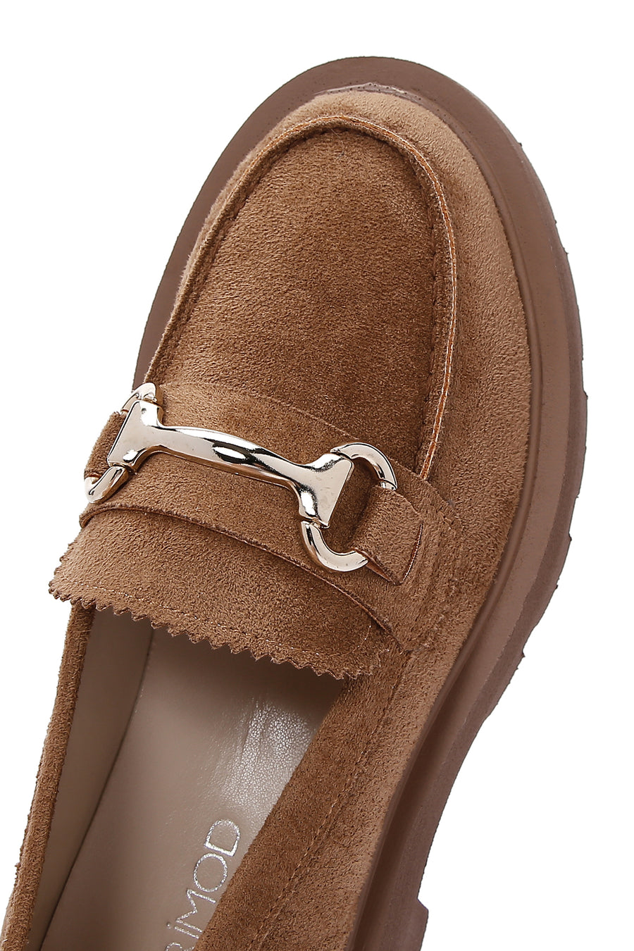 Women's Tan Suede Buckle Loafer