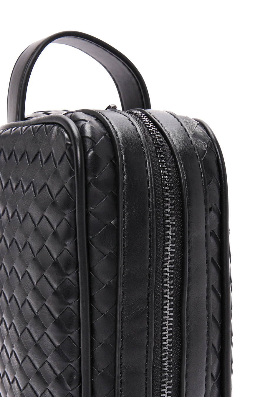 Men's Black Knitted Patterned Clutch Bag