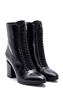 Women's Leather Lace-Up Heeled Boots | Derimod