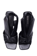 Women's Black Transparent Heeled Sandals | Derimod