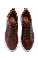 Men's Tan Leather Thick Soled Sneaker | Derimod