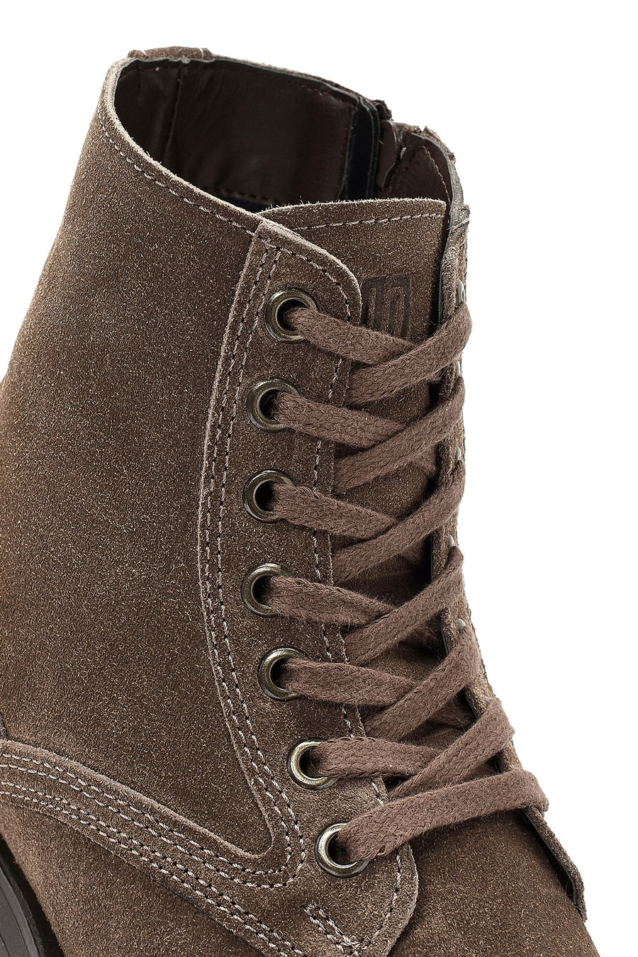 Men's Brown Lace-Up Suede Leather Casual Boots