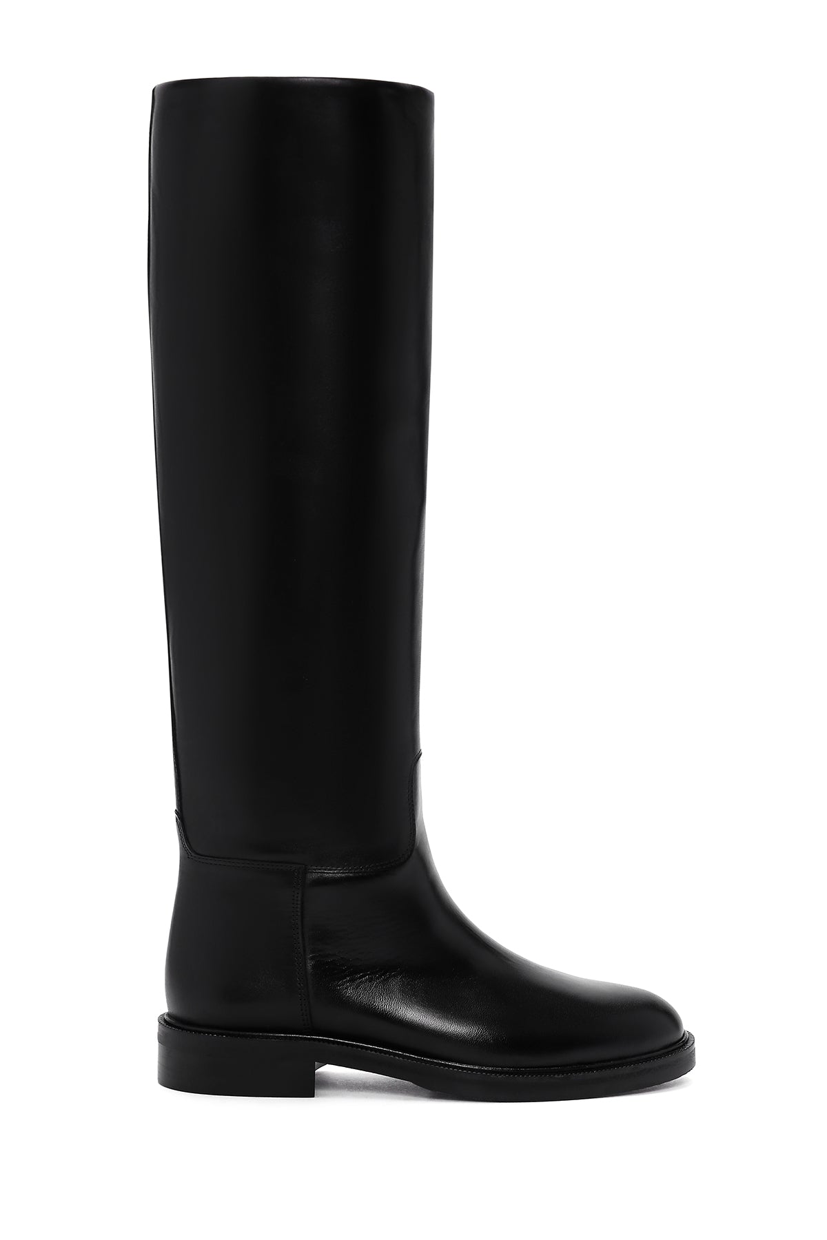 Women's Black Zippered Leather Boots 23WFD102118 | Derimod