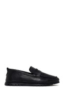 Men's Black Leather Casual Loafer | Derimod