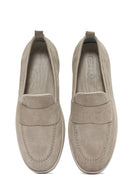 Women's Beige Suede Leather Loafer | Derimod